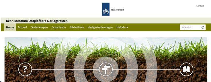 website Kenniscentrum ontplofbare oorlogsresten